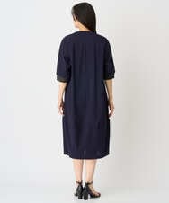 PZPHE61390 GEORGES RECH(ジョルジュ・レッシュ) シアージャージーコクーンワンピース ネイビー