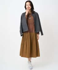 PZPJB44290 GEORGES RECH(ジョルジュ・レッシュ) ジャージータフタコンビワンピース オレンジ