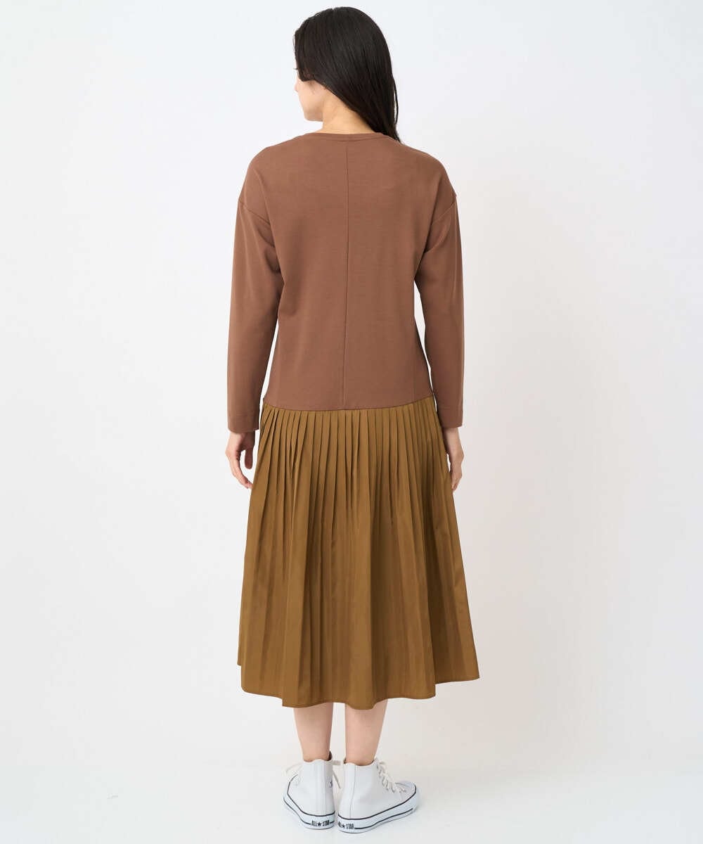 PZPJB44290 GEORGES RECH(ジョルジュ・レッシュ) ジャージータフタコンビワンピース オレンジ