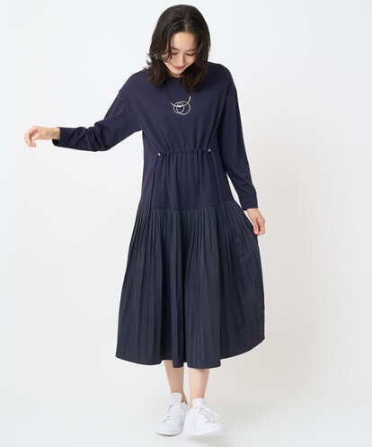 PZPJB44290 GEORGES RECH ジャージータフタコンビワンピース