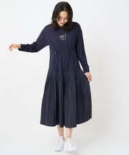 PZPJB44290 GEORGES RECH(ジョルジュ・レッシュ) ジャージータフタコンビワンピース ネイビー