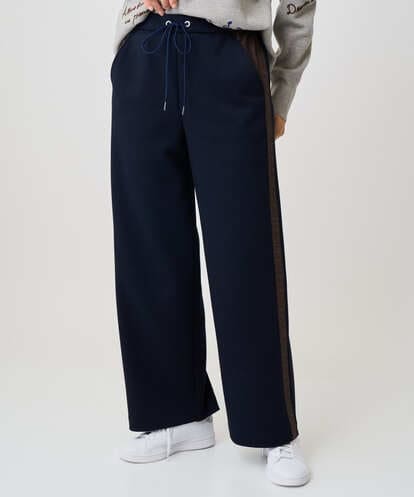 PZQAD01250 GEORGES RECH ストレッチダンボールストレートワイドパンツ