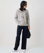 PZQAD01250 GEORGES RECH(ジョルジュ・レッシュ) ストレッチダンボールストレートワイドパンツ ブラック