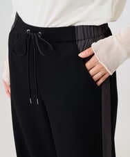 PZQAD01250 GEORGES RECH(ジョルジュ・レッシュ) ストレッチダンボールストレートワイドパンツ ブラック