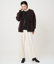 PZQAD39190 GEORGES RECH(ジョルジュ・レッシュ)  [日本製]ウーリッチ両面起毛ストレートパンツ グレー系(千鳥柄)