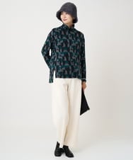 PZQAD39190 GEORGES RECH(ジョルジュ・レッシュ)  [日本製]ウーリッチ両面起毛ストレートパンツ グレー系(千鳥柄)