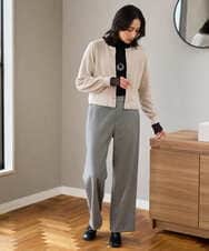 PZQAD39190 GEORGES RECH(ジョルジュ・レッシュ)  [日本製]ウーリッチ両面起毛ストレートパンツ グレー系(千鳥柄)