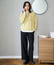 PZQAD39190 GEORGES RECH(ジョルジュ・レッシュ)  [日本製]ウーリッチ両面起毛ストレートパンツ グレー系(千鳥柄)