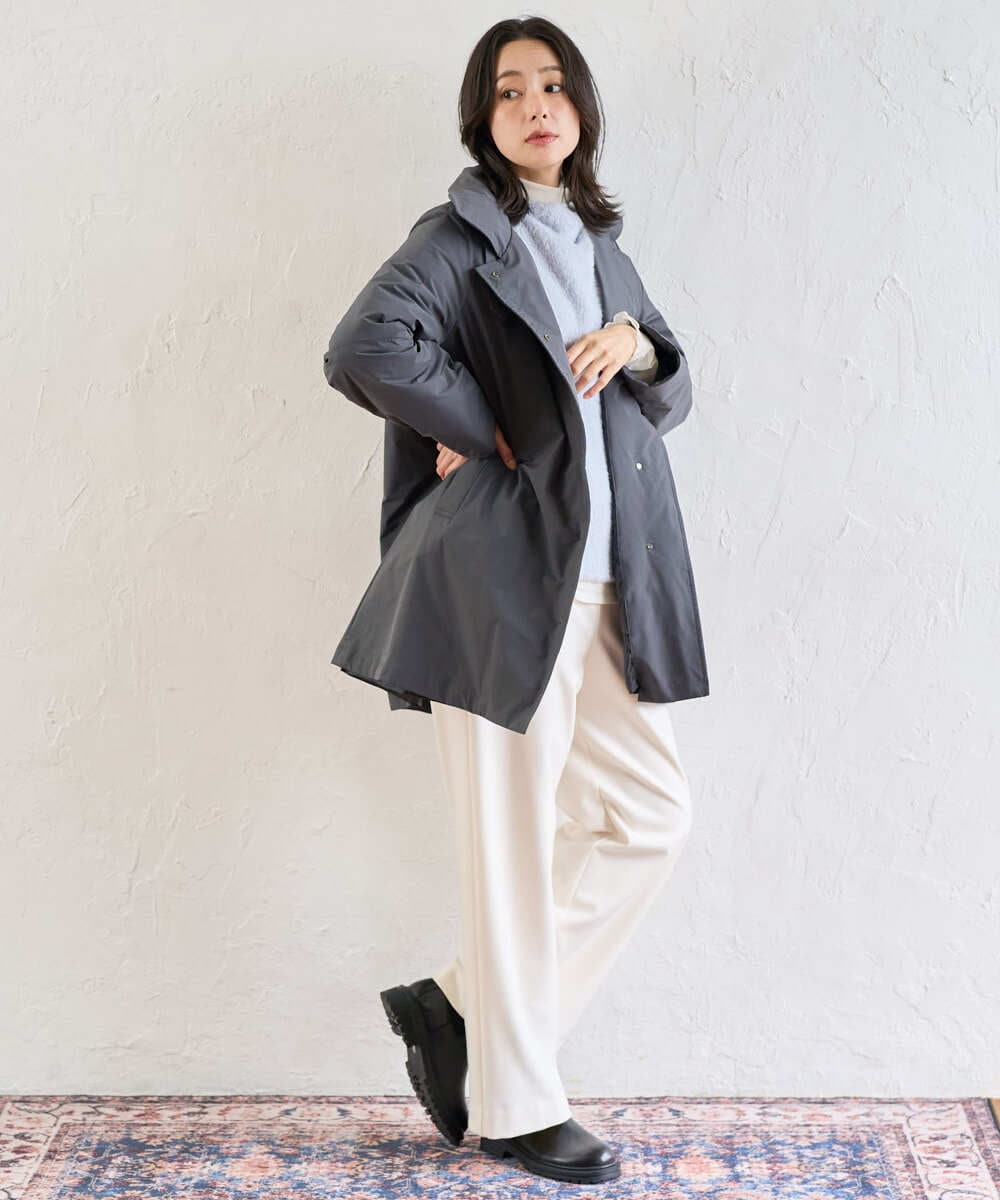 PZQAD39190 GEORGES RECH(ジョルジュ・レッシュ)  [日本製]ウーリッチ両面起毛ストレートパンツ グレー系(千鳥柄)