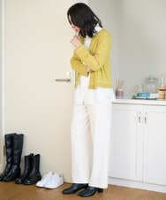 PZQAD39190 GEORGES RECH(ジョルジュ・レッシュ)  [日本製]ウーリッチ両面起毛ストレートパンツ グレー系(千鳥柄)