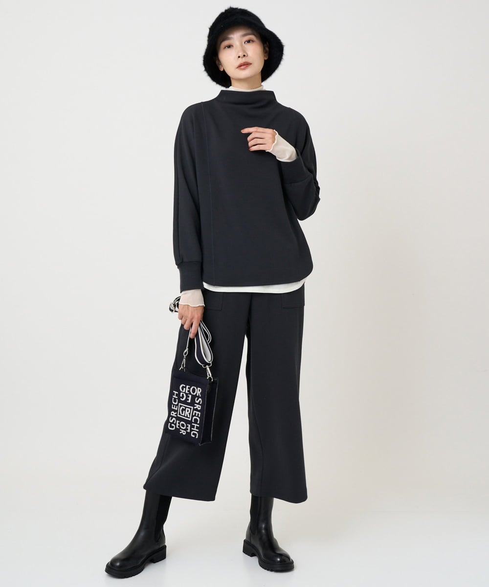 PZQAF30230 GEORGES RECH(ジョルジュ・レッシュ) [日本製/セットアップ対応]ジャージーガウチョパンツ ダークグレー