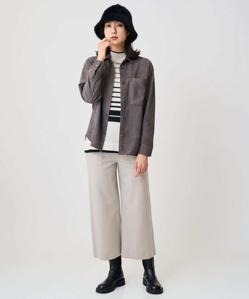 PZQAF73210 GEORGES RECH(ジョルジュ・レッシュ) [新色追加/日本製]デュアルウォームガウチョパンツ ブラウン