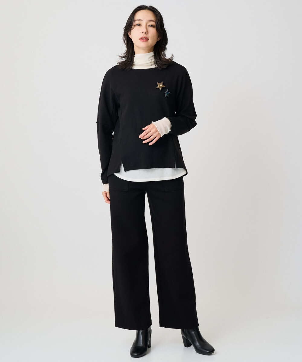 PZQAF74220 GEORGES RECH(ジョルジュ・レッシュ) [日本製]デュアルウォームロングパンツ ブラック