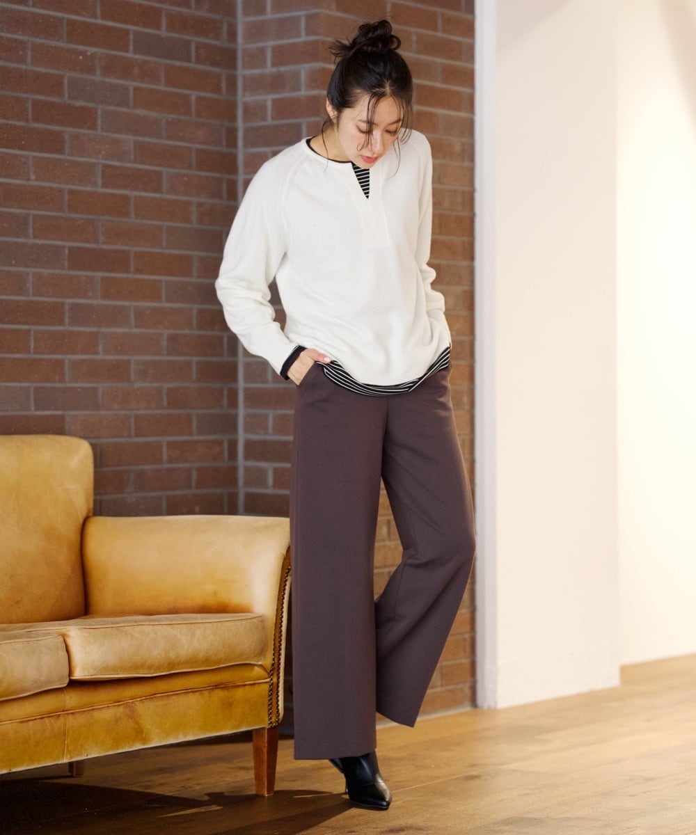 PZQAG42240 GEORGES RECH(ジョルジュ・レッシュ)  [セットアップ対応]ジャージーワイドパンツ グレー