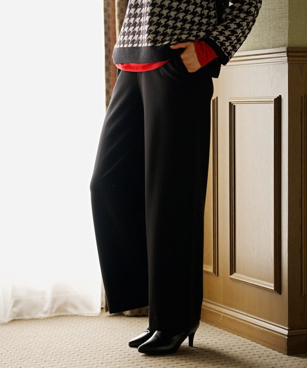 PZQAG42240 GEORGES RECH(ジョルジュ・レッシュ)  [セットアップ対応]ジャージーワイドパンツ ブラック