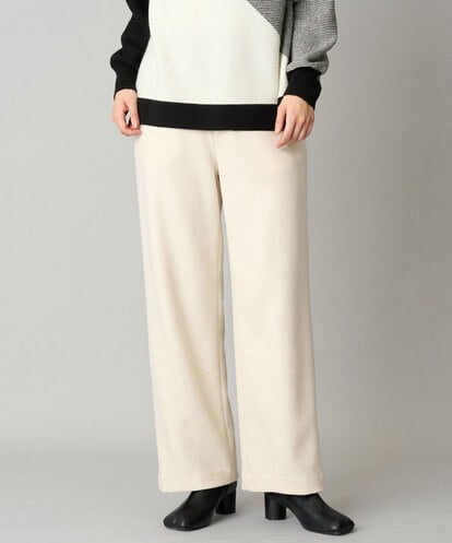 PZQAG52190 GEORGES RECH [日本製]両面起毛ストレートワイドパンツ