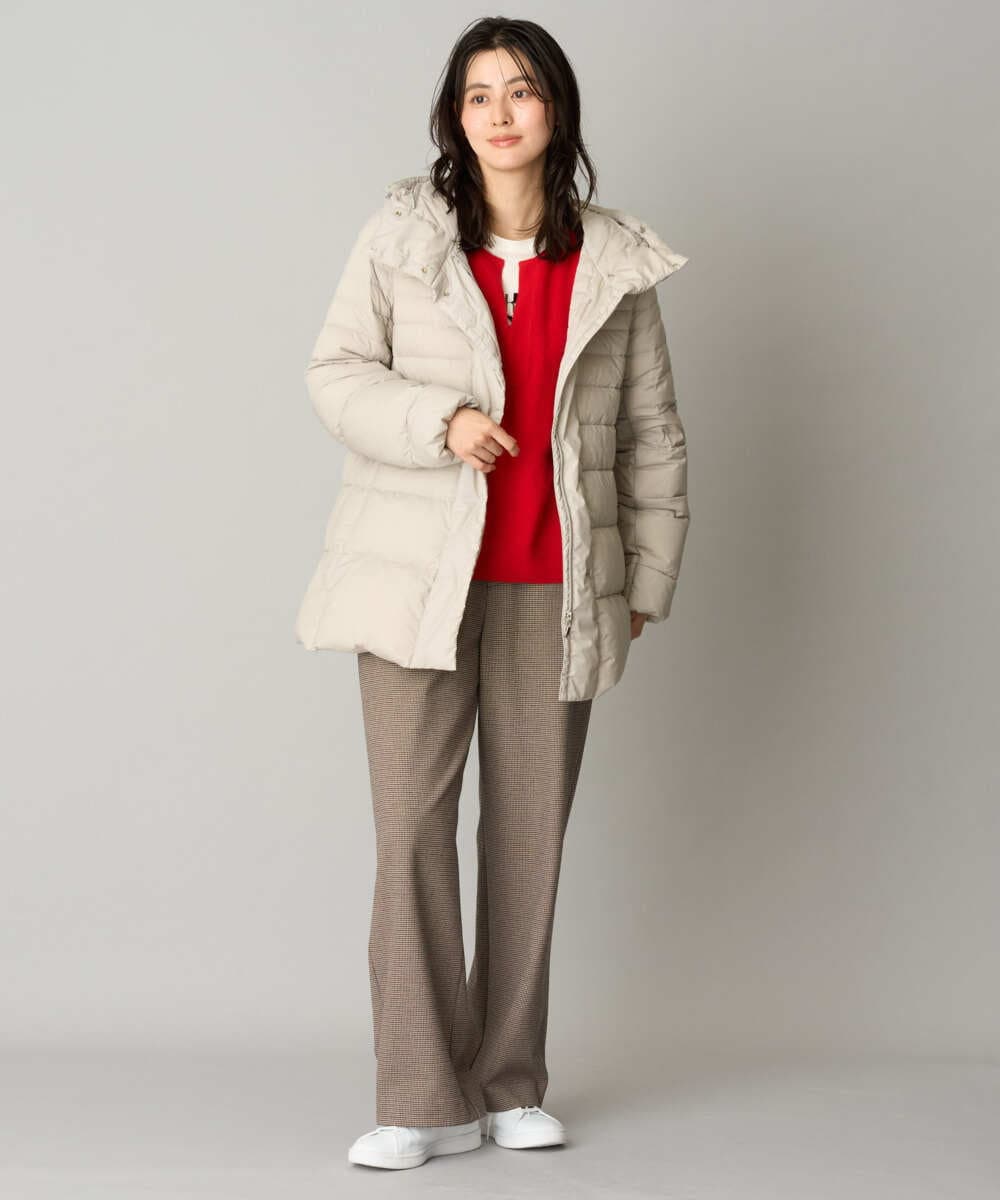 PZQAG52190 GEORGES RECH(ジョルジュ・レッシュ)  [日本製]両面起毛ストレートワイドパンツ ベージュ