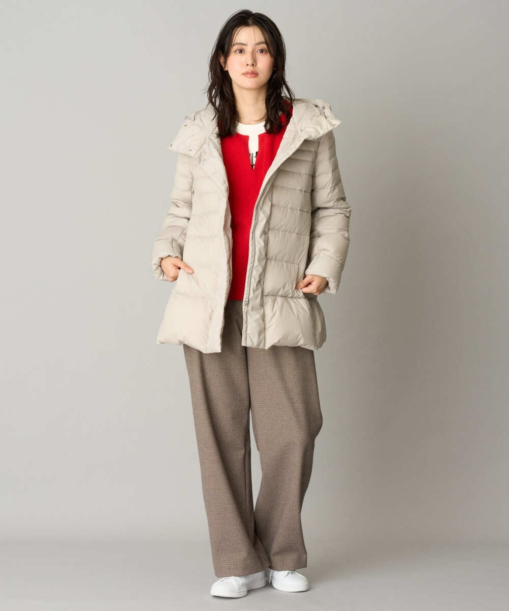 PZQAG52190 GEORGES RECH(ジョルジュ・レッシュ)  [日本製]両面起毛ストレートワイドパンツ ベージュ