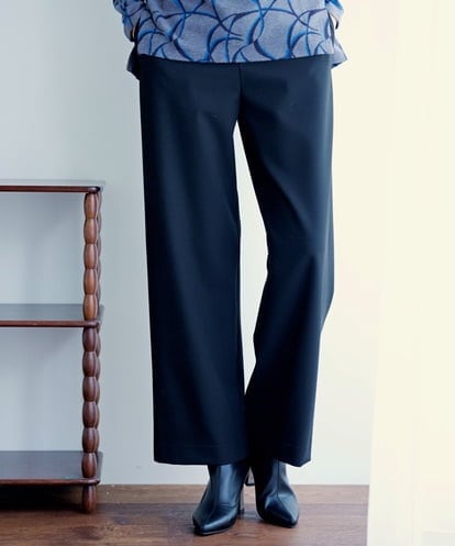 PZQAG52190 GEORGES RECH [日本製]両面起毛ストレートワイドパンツ