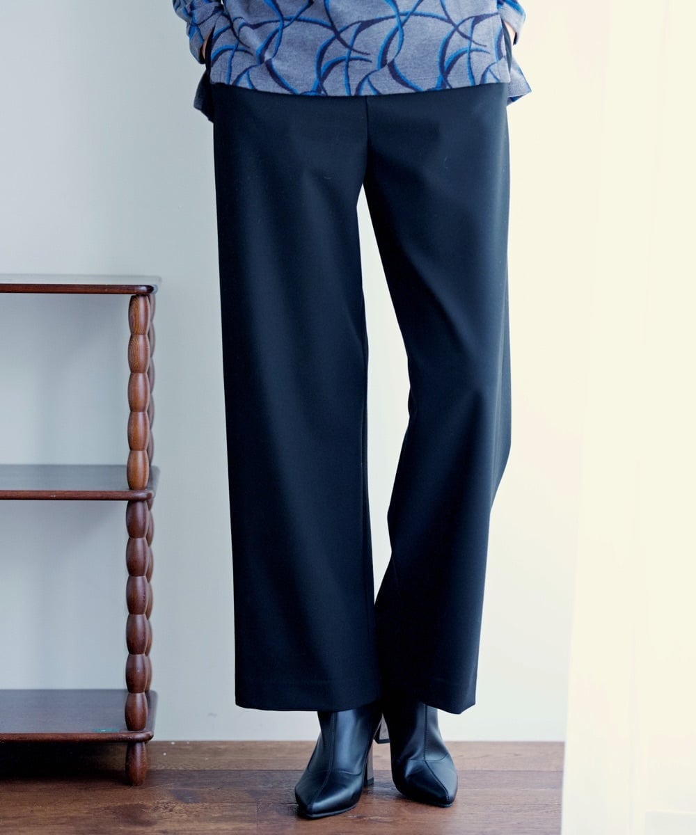 PZQAG52190 GEORGES RECH  [日本製]両面起毛ストレートワイドパンツ