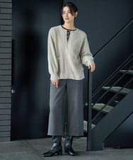 PZQAI73210 GEORGES RECH(ジョルジュ・レッシュ)  [日本製]デュアルウォームガウチョパンツ ブラウン