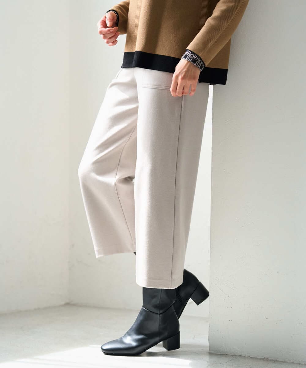 PZQAI73210 GEORGES RECH(ジョルジュ・レッシュ)  [日本製]デュアルウォームガウチョパンツ ブラウン