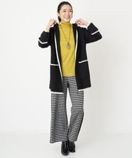 PZQAW04290 GEORGES RECH(ジョルジュ・レッシュ) 千鳥ジャガードストレートワイドパンツ ブラック