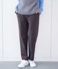 PZQCF64210 GEORGES RECH(ジョルジュ・レッシュ)  [日本製]トリコット裏起毛テーパードパンツ ブラウン