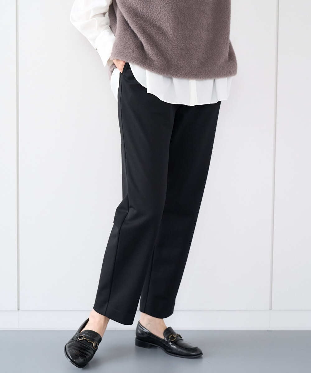 PZQCF64210 GEORGES RECH  [日本製]トリコット裏起毛テーパードパンツ