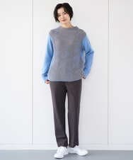 PZQCF64210 GEORGES RECH(ジョルジュ・レッシュ)  [日本製]トリコット裏起毛テーパードパンツ ブラック