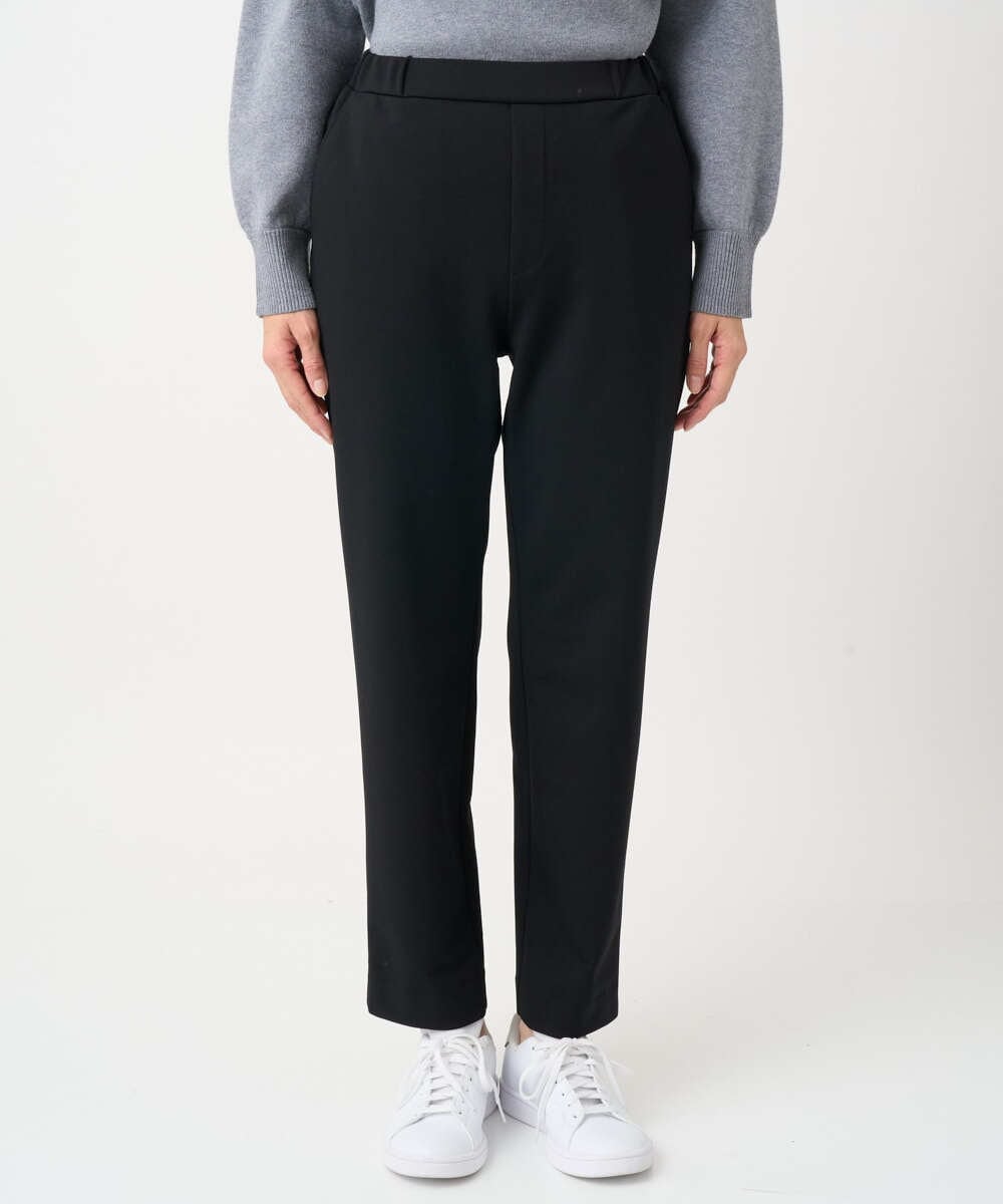 PZQCF64210 GEORGES RECH(ジョルジュ・レッシュ)  [日本製]トリコット裏起毛テーパードパンツ ブラック