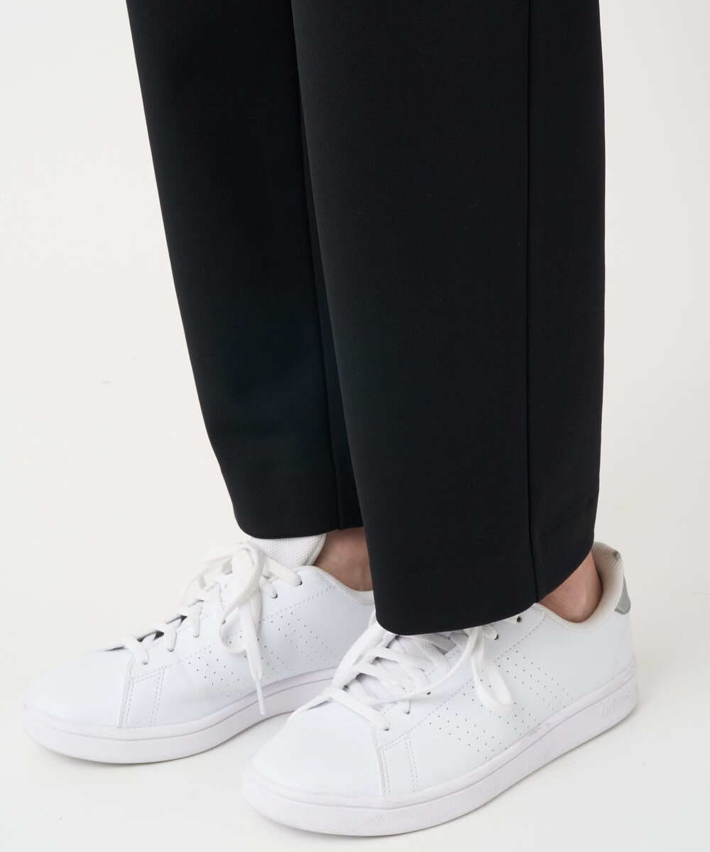 PZQCF64210 GEORGES RECH(ジョルジュ・レッシュ)  [日本製]トリコット裏起毛テーパードパンツ ブラック