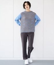 PZQCF64210 GEORGES RECH(ジョルジュ・レッシュ)  [日本製]トリコット裏起毛テーパードパンツ ブラック