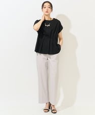 PZQGA50190 GEORGES RECH(ジョルジュ・レッシュ)  [日本製/UVカット/吸水速乾]サーラドライワイドストレートパンツ ブラック