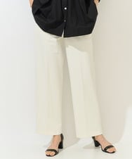 PZQGA50190 GEORGES RECH(ジョルジュ・レッシュ)  [日本製/UVカット/吸水速乾]サーラドライワイドストレートパンツ ブラック