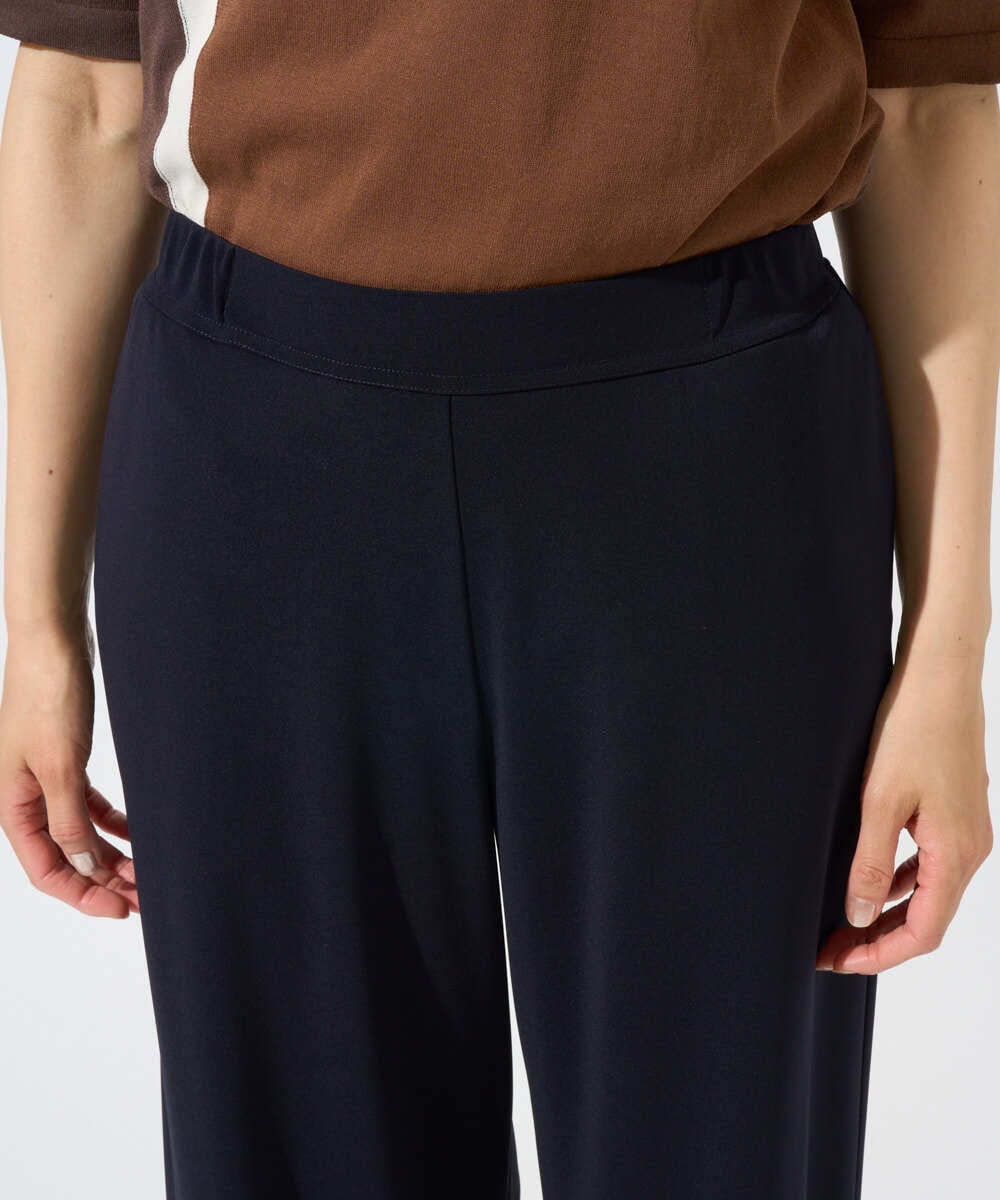 PZQGD11210 GEORGES RECH(ジョルジュ・レッシュ)  [セットアップ対応]ドライタッチジャージーワイドストレートパンツ ネイビー