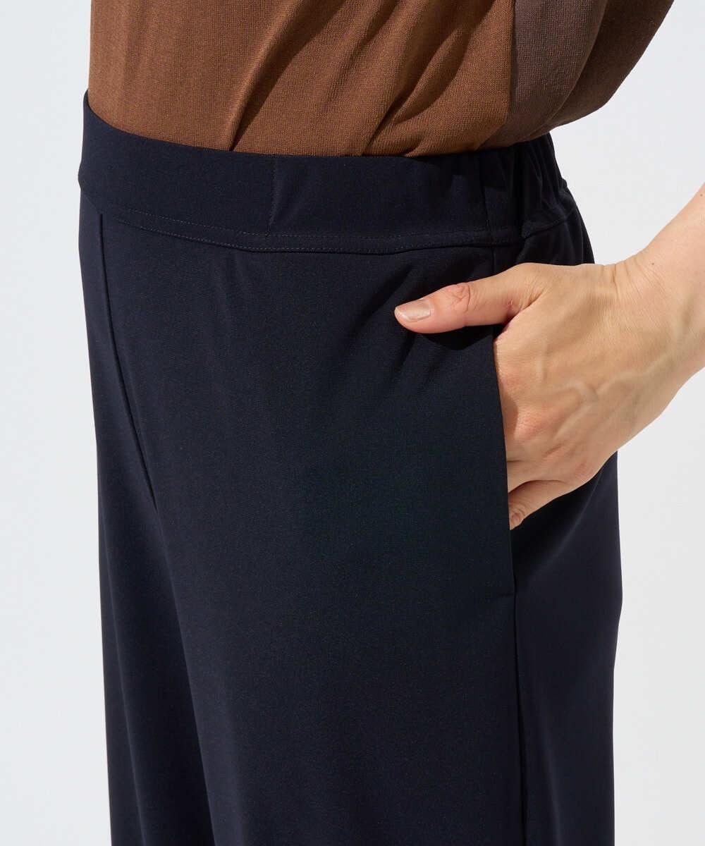 PZQGD11210 GEORGES RECH(ジョルジュ・レッシュ)  [セットアップ対応]ドライタッチジャージーワイドストレートパンツ ネイビー