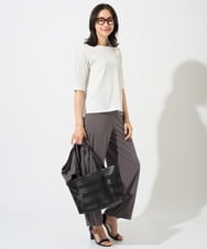 PZQGD11210 GEORGES RECH(ジョルジュ・レッシュ)  [セットアップ対応]ドライタッチジャージーワイドストレートパンツ ネイビー