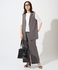 PZQGD11210 GEORGES RECH(ジョルジュ・レッシュ)  [セットアップ対応]ドライタッチジャージーワイドストレートパンツ ネイビー