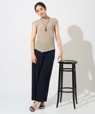 PZQGD11210 GEORGES RECH(ジョルジュ・レッシュ)  [セットアップ対応]ドライタッチジャージーワイドストレートパンツ ネイビー