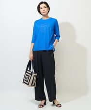 PZQGF55190 GEORGES RECH(ジョルジュ・レッシュ) [日本製/多機能素材]ジャージーストレートパンツ ブラック