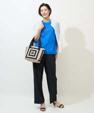 PZQGF55190 GEORGES RECH(ジョルジュ・レッシュ) [日本製/多機能素材]ジャージーストレートパンツ ブラック