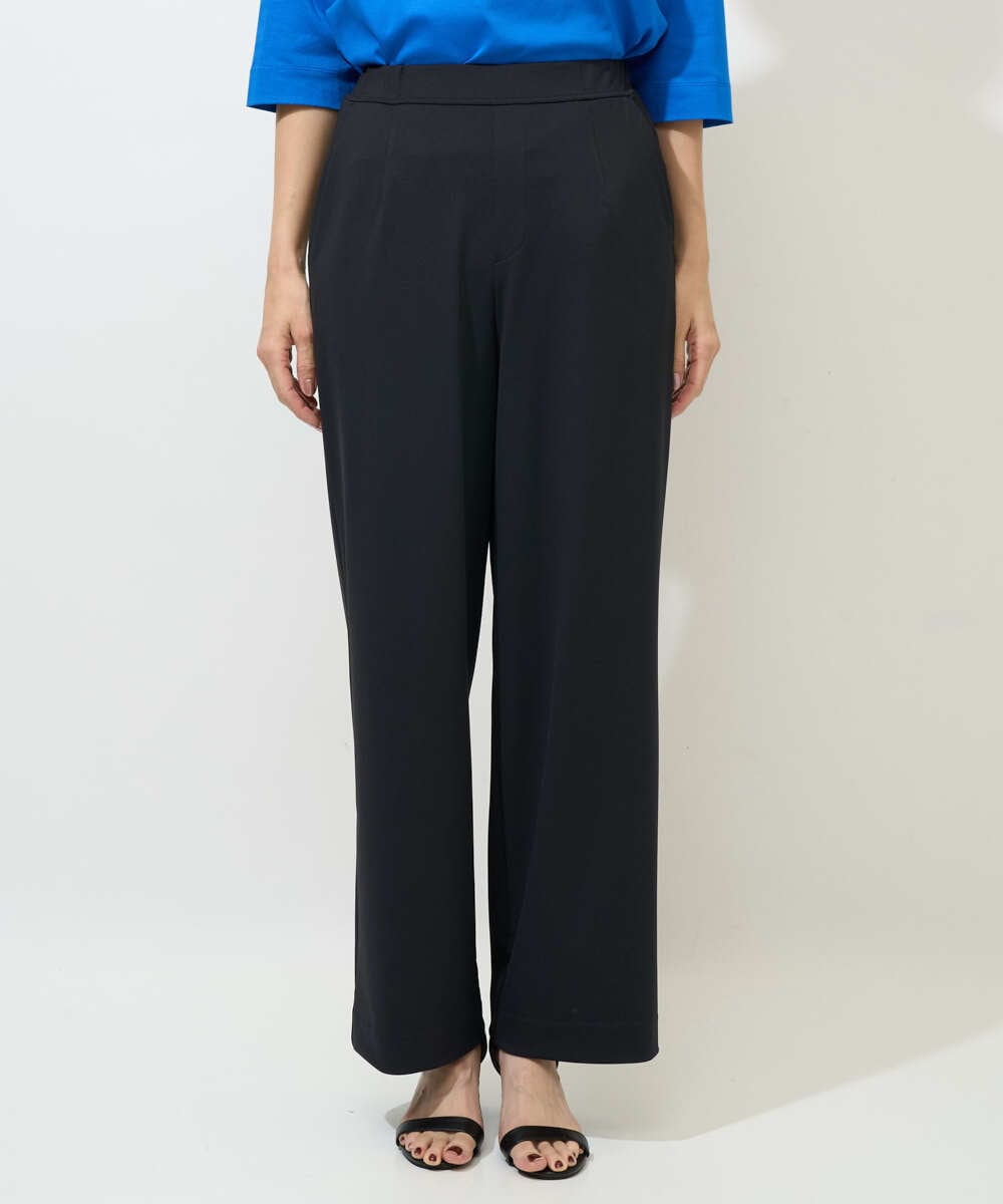 PZQGF55190 GEORGES RECH(ジョルジュ・レッシュ) [日本製/多機能素材]ジャージーストレートパンツ ブラック