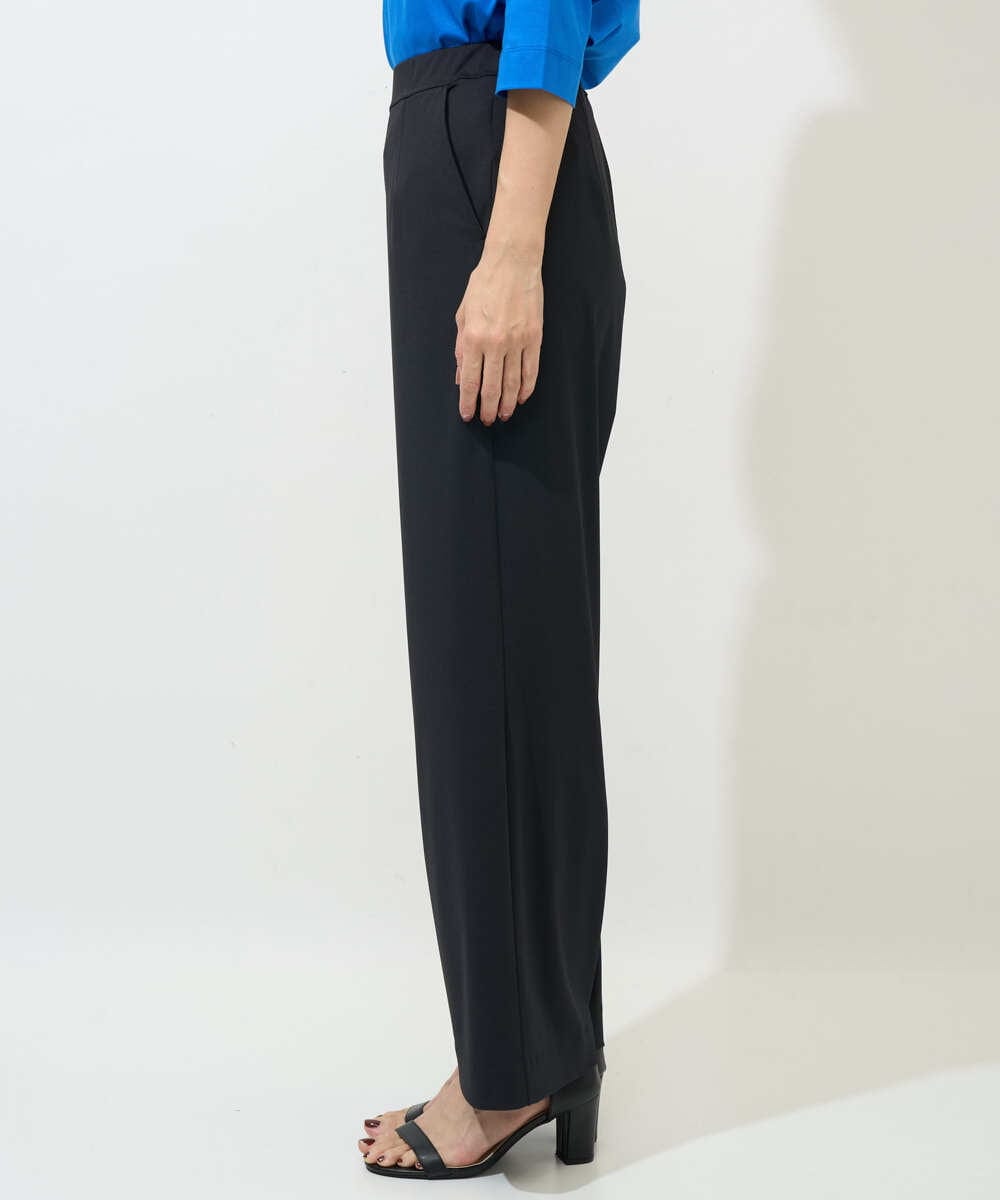 PZQGF55190 GEORGES RECH(ジョルジュ・レッシュ) [日本製/多機能素材]ジャージーストレートパンツ ブラック