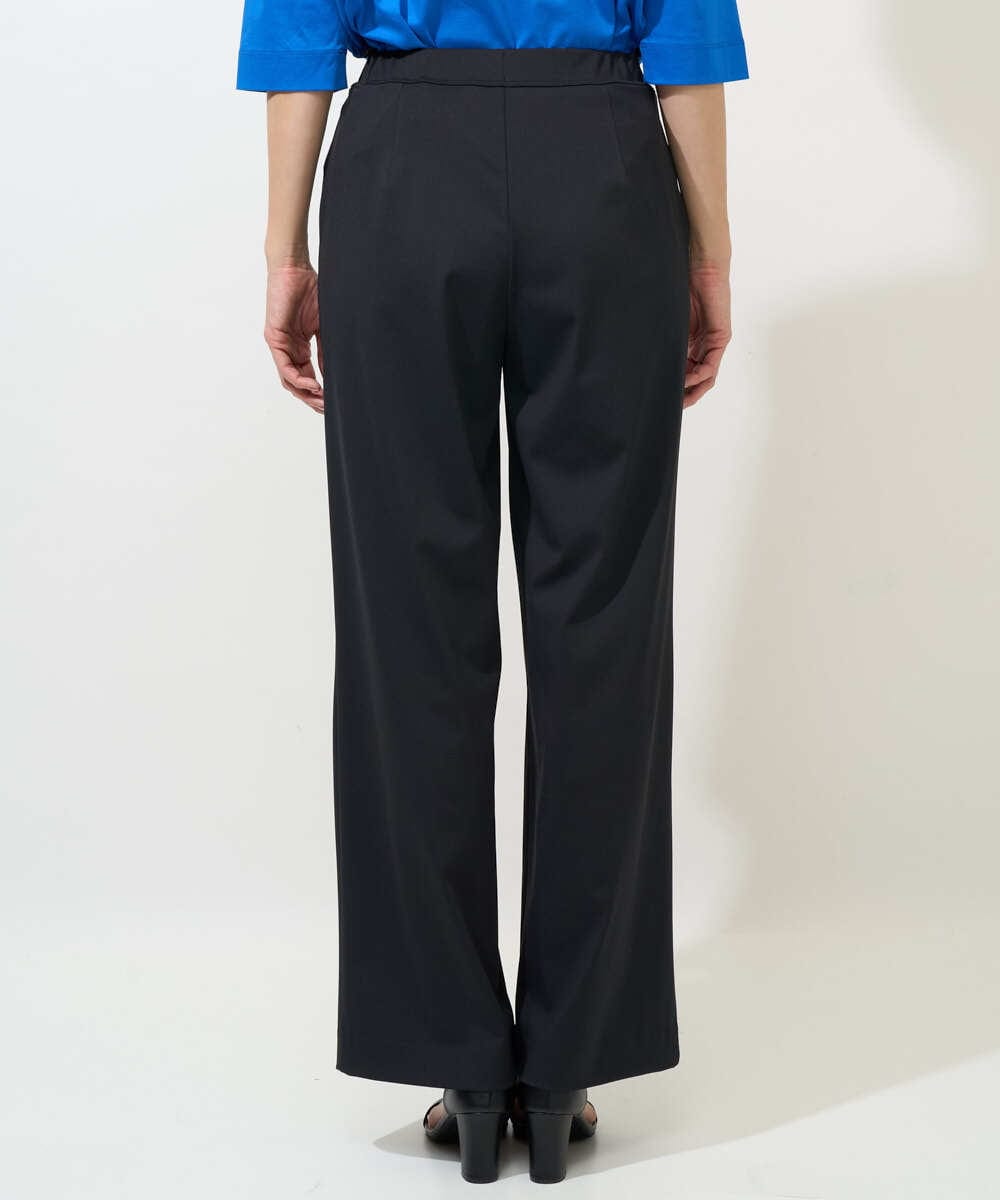 PZQGF55190 GEORGES RECH(ジョルジュ・レッシュ) [日本製/多機能素材]ジャージーストレートパンツ ブラック