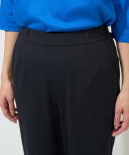 PZQGF55190 GEORGES RECH(ジョルジュ・レッシュ) [日本製/多機能素材]ジャージーストレートパンツ ブラック