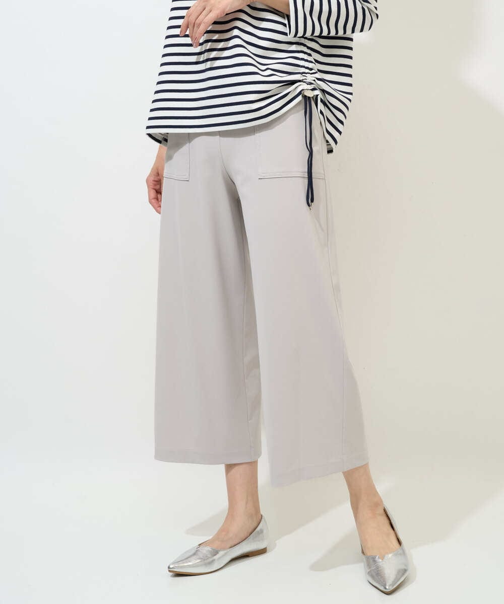 PZQGF85190 GEORGES RECH(ジョルジュ・レッシュ) [日本製/多機能素材]ジャージーガウチョパンツ ライトグレー