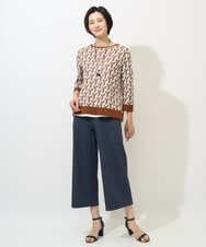 PZQGF85190 GEORGES RECH(ジョルジュ・レッシュ) [日本製/多機能素材]ジャージーガウチョパンツ ライトグレー