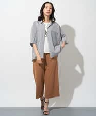 PZQGF85190 GEORGES RECH(ジョルジュ・レッシュ) [日本製/多機能素材]ジャージーガウチョパンツ ライトグレー