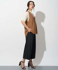 PZQGF85190 GEORGES RECH(ジョルジュ・レッシュ) [日本製/多機能素材]ジャージーガウチョパンツ ライトグレー